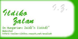 ildiko zalan business card